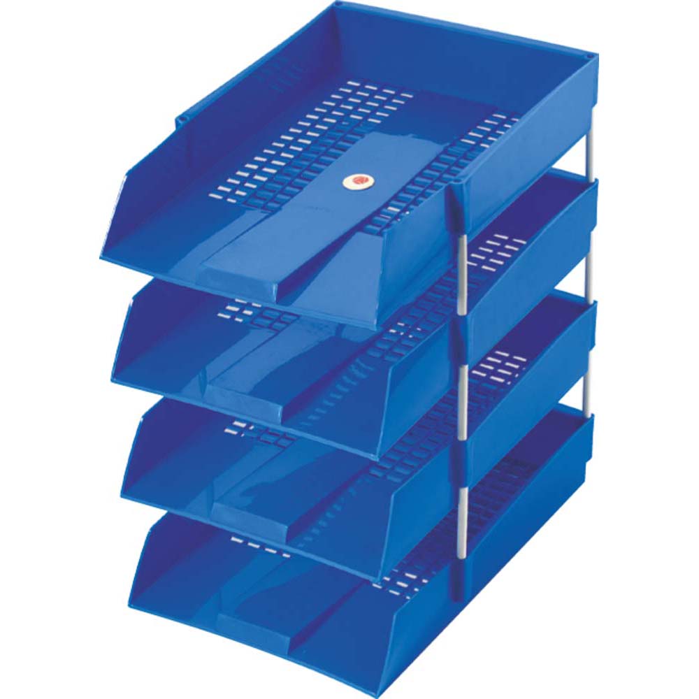 1718/PS - Omega Office Tray - PP with Steel Risers