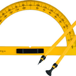 1574 Omega Black Board Protractor